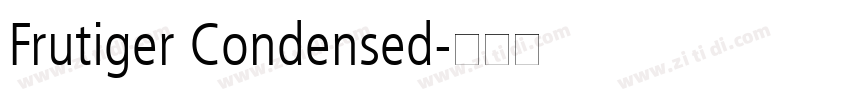 Frutiger Condensed字体转换